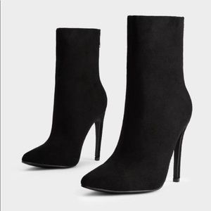 Black high heel booties